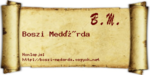Boszi Medárda névjegykártya